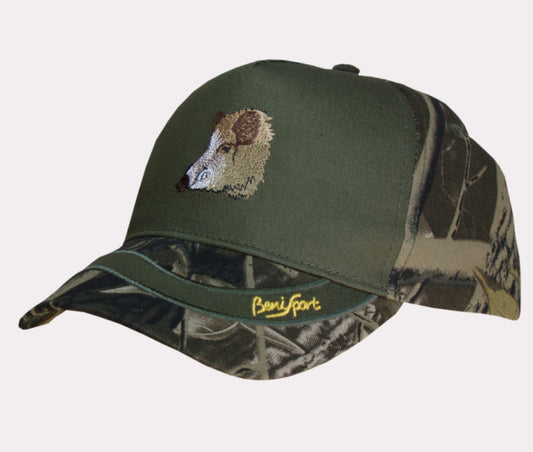 GORRA 5 PANELES BORDADO JABALÍ Benisport